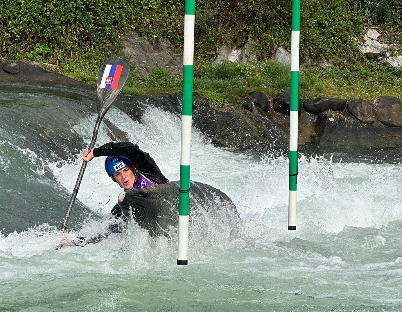Kajakárka Mintálová v krátkom slalome tretia